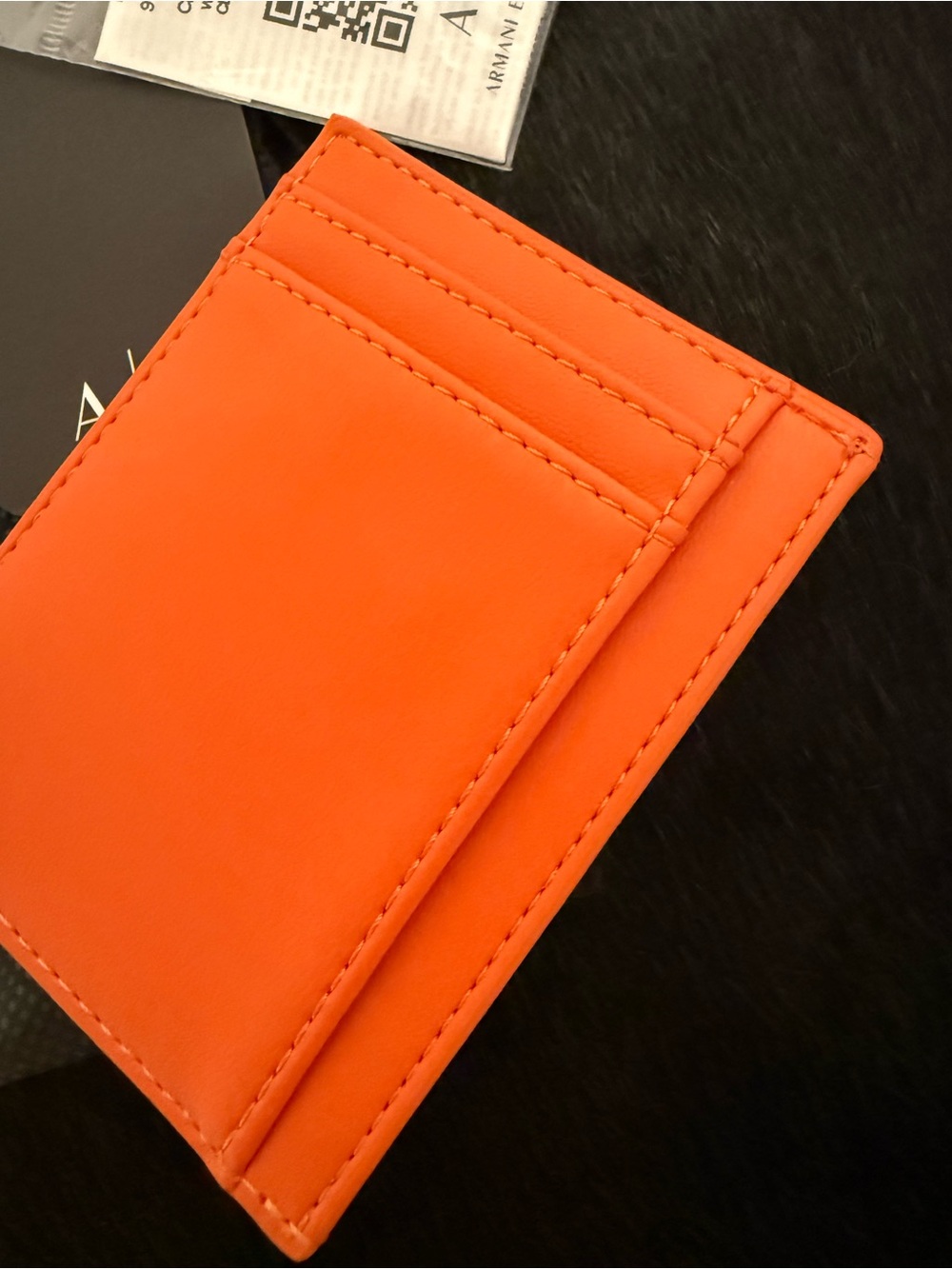 NWT Armani Exchange Orange Card Holder - Picture 5 of 5